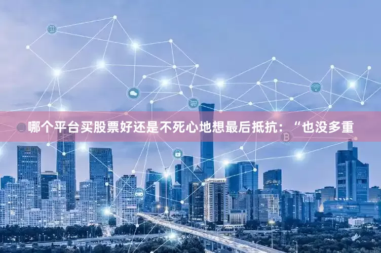 哪个平台买股票好还是不死心地想最后抵抗：“也没多重